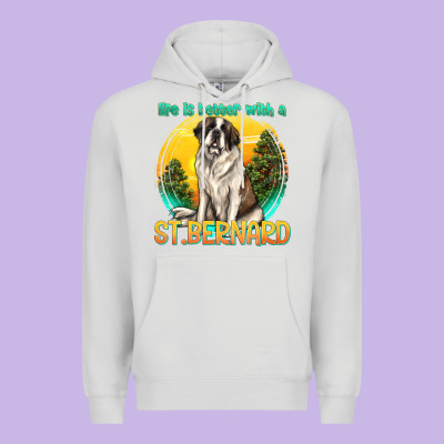 Premium Hoodie life is better with a st.bernard