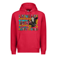 Cardinal living life somewhere between jesus Premium Hoodie - texasbilliewilder