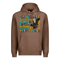 Chestnut living life somewhere between jesus Premium Hoodie - texasbilliewilder