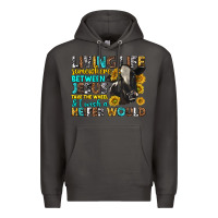 Smoke living life somewhere between jesus Premium Hoodie - texasbilliewilder