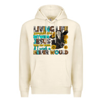 Tofu living life somewhere between jesus Premium Hoodie - texasbilliewilder