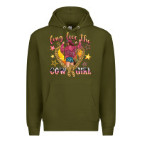 Army Green long live the cowgirl Premium Hoodie - texasbilliewilder