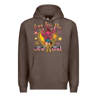 Coffee long live the cowgirl Premium Hoodie - texasbilliewilder