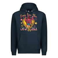 Navy long live the cowgirl Premium Hoodie - texasbilliewilder