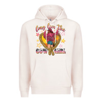 Pale Pink long live the cowgirl Premium Hoodie - texasbilliewilder