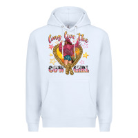 White long live the cowgirl Premium Hoodie - texasbilliewilder
