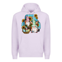 Lilac Easter Gnomes Egg Sunflowers Truck Premium Hoodie - RanaPortraitStore
