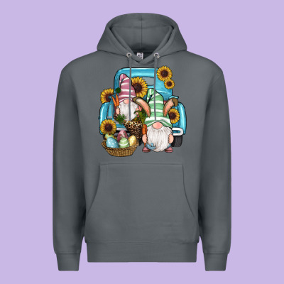 Premium Hoodie Easter Gnomes Egg Sunflowers Truck