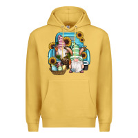 Antique Gold Easter Gnomes Egg Sunflowers Truck Premium Hoodie - RanaPortraitStore