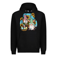 Black Easter Gnomes Egg Sunflowers Truck Premium Hoodie - RanaPortraitStore