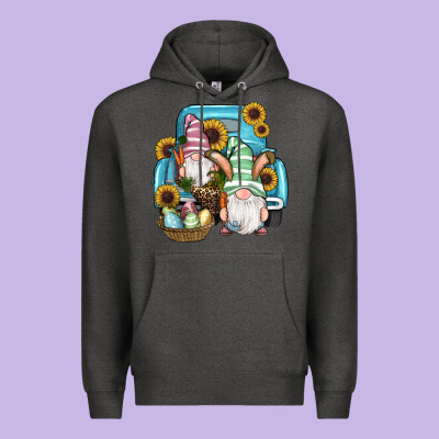 Premium Hoodie Easter Gnomes Egg Sunflowers Truck