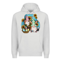 Dove Grey Easter Gnomes Egg Sunflowers Truck Premium Hoodie - RanaPortraitStore