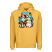 Mustard Easter Gnomes Egg Sunflowers Truck Premium Hoodie - RanaPortraitStore