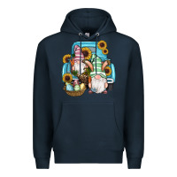 Navy Easter Gnomes Egg Sunflowers Truck Premium Hoodie - RanaPortraitStore