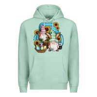Seafoam Easter Gnomes Egg Sunflowers Truck Premium Hoodie - RanaPortraitStore