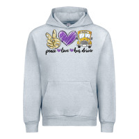 Heather Grey peace love bus driver Urban Hoodie - MaliasSmallBusiness