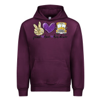Mauve Wine peace love bus driver Urban Hoodie - MaliasSmallBusiness