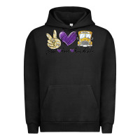 Pigment Black peace love bus driver Urban Hoodie - MaliasSmallBusiness