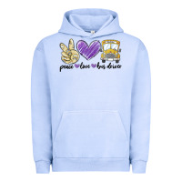 Pigment Grape Ice peace love bus driver Urban Hoodie - MaliasSmallBusiness