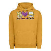 Pigment Peanut Butter peace love bus driver Urban Hoodie - MaliasSmallBusiness