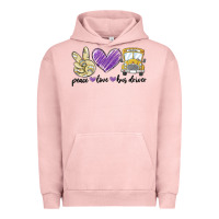 Pigment Salmon peace love bus driver Urban Hoodie - MaliasSmallBusiness