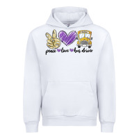 White peace love bus driver Urban Hoodie - MaliasSmallBusiness