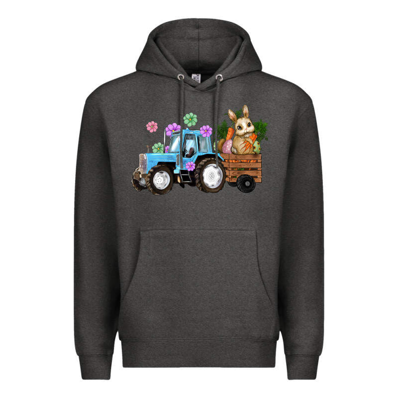 Happy Easter Tractor With Bunny Flowers And Carrot Premium Hoodie by RanaPortraitStore | Teevron