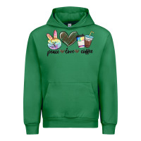 Emerald peace love coffee Urban Hoodie - MaliasSmallBusiness