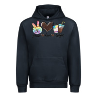 Navy peace love coffee Urban Hoodie - MaliasSmallBusiness