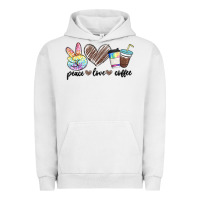 Peace Love Coffee Urban Hoodie | Teevron