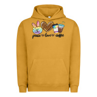 Pigment Peanut Butter peace love coffee Urban Hoodie - MaliasSmallBusiness