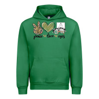 Emerald peace love eyes Urban Hoodie - MaliasSmallBusiness
