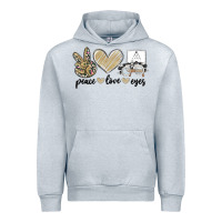 Heather Grey peace love eyes Urban Hoodie - MaliasSmallBusiness