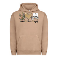 Pigment Burro peace love eyes Urban Hoodie - MaliasSmallBusiness