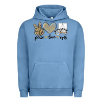 Pigment Pebble Blue peace love eyes Urban Hoodie - MaliasSmallBusiness