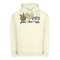 Pigment Pistachio peace love eyes Urban Hoodie - MaliasSmallBusiness