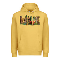 Antique Gold love camping Premium Hoodie - texasbilliewilder