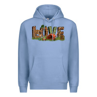 Colony Blue love camping Premium Hoodie - texasbilliewilder