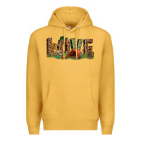 Mustard love camping Premium Hoodie - texasbilliewilder