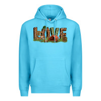 Ocean Blue love camping Premium Hoodie - texasbilliewilder
