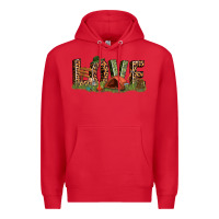 Red love camping Premium Hoodie - texasbilliewilder