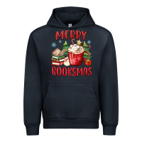 Navy merry booksmas Urban Hoodie - MaliasSmallBusiness