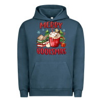 Pigment Midnight Navy merry booksmas Urban Hoodie - MaliasSmallBusiness