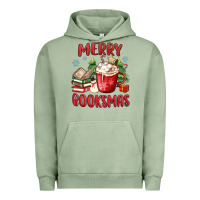 Pigment Oil Green merry booksmas Urban Hoodie - MaliasSmallBusiness