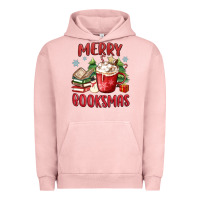 Pigment Salmon merry booksmas Urban Hoodie - MaliasSmallBusiness