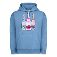 Pigment Pebble Blue pop clink fizz champagne bubbly Urban Hoodie - MaliasSmallBusiness