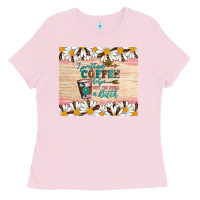 Bubblegum Pink i pretend coffee helps but i'm still a bitch Ladies Tee - Artiststas