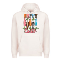 Pale Pink Happy Easter Premium Hoodie - RanaPortraitStore