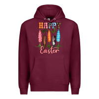 Burgundy Happy Easter Premium Hoodie - RanaPortraitStore