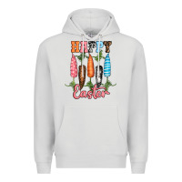 Dove Grey Happy Easter Premium Hoodie - RanaPortraitStore